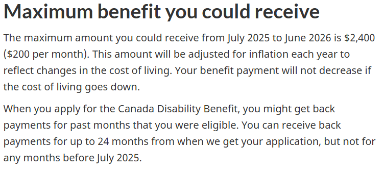 New $2,400 Disability Benefit for Canadians; Who’s Eligible and How to Apply Before It’s Too Late 2 Canada Disability Benefit Amount