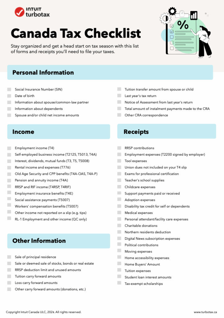 Canada Tax Checklist