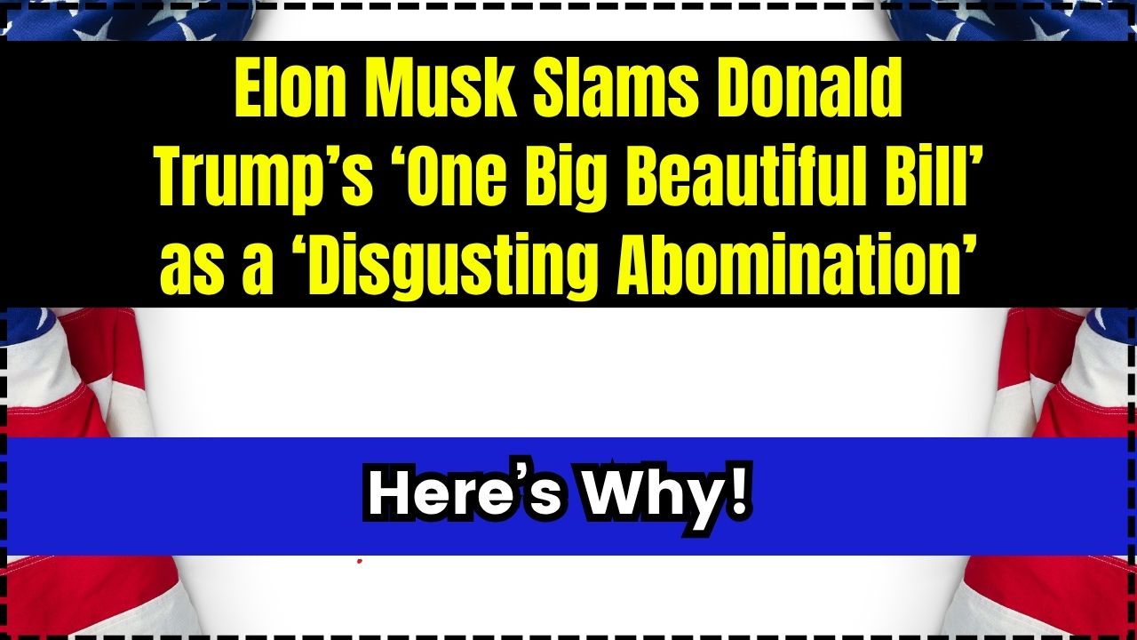Elon Musk Slams Donald Trump’s ‘One Big Beautiful Bill’ as a ‘Disgusting Abomination’