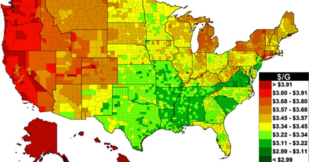 Not a Hurricane, Not a War—But This Disaster May Spike U.S. Gas Prices Overnight 2 Regional U.S. gas price map