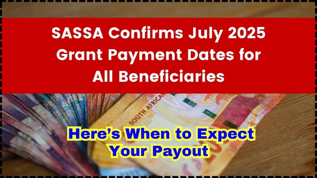 SASSA Confirms July 2025 Grant Payment Dates for All Beneficiaries