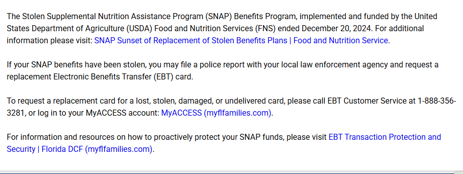 SNAP Florida Payments: Are You One of the Lucky Few Getting Paid This Week? 3 Stolen SNAP Benefit