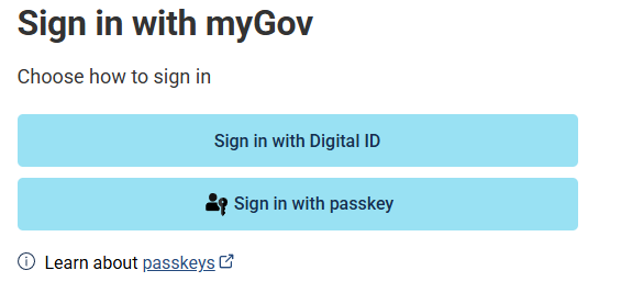 myGOV Login